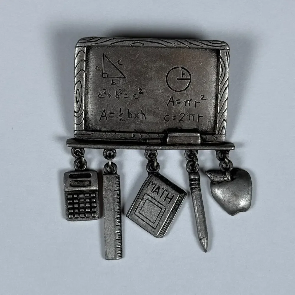 JJ Jonette School Charms Teacher Brooch Pin Jewelry